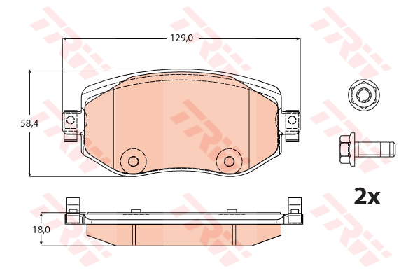 Тормозные колодки дисковые QUICK BRAKE арт. GDB2175