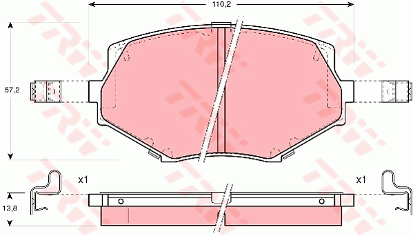 Тормозные колодки дисковые FERODO арт. GDB3103
