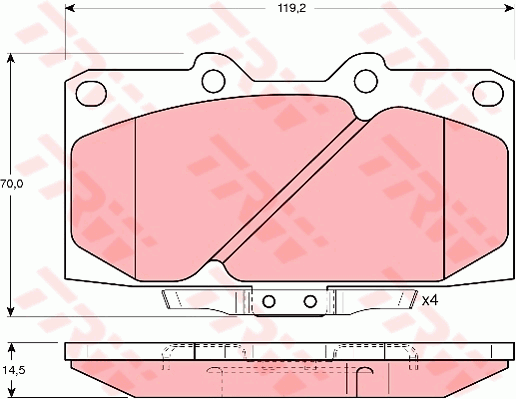 Тормозные колодки дисковые BREMBO арт. GDB3131