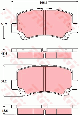 Тормозные колодки передние дисковые WOKING арт. GDB3221