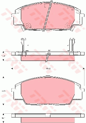 Тормозные колодки дисковые JURID арт. GDB3250