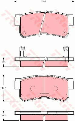 Тормозные колодки дисковые BRECK арт. GDB3258