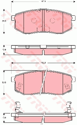 Тормозные колодки задние дисковые REMSA арт. GDB3260