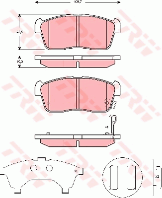 Гальмівні колодки, дискові ICER арт. GDB3276