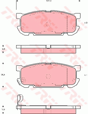 Тормозные колодки дисковые JURID арт. GDB3303