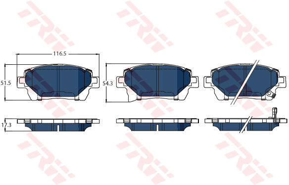 Тормозные колодки дисковые A.B.S. арт. GDB3317BTE