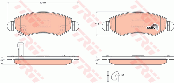 Гальмівні колодки, дискові BLUE PRINT арт. GDB3363