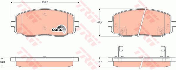 Тормозные колодки дисковые BREMBO арт. GDB3369