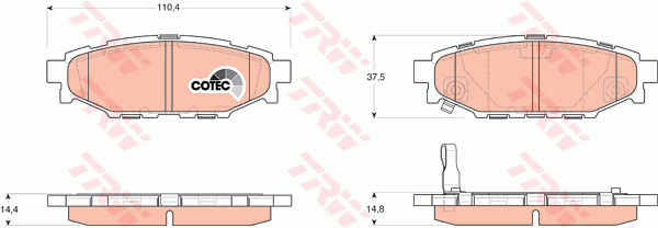 Тормозные колодки дисковые FERODO арт. GDB3373