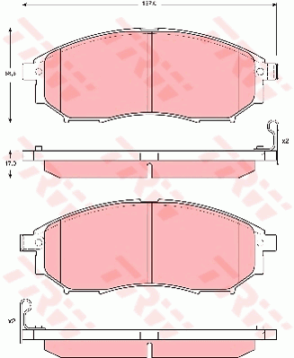 Тормозные колодки передние дисковые HELLA PAGID арт. GDB3392