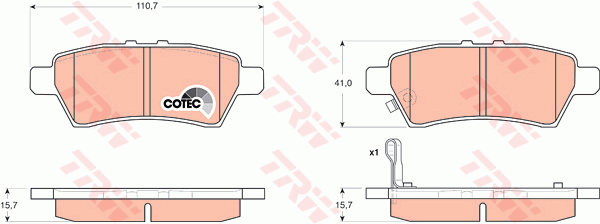Тормозные колодки дисковые QUICK BRAKE арт. GDB3405