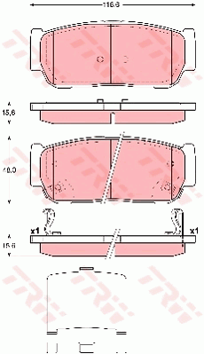 Тормозные колодки дисковые BREMBO арт. GDB3417