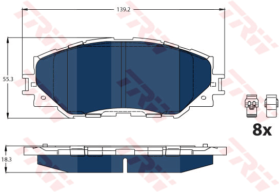 Тормозные колодки дисковые A.B.S. арт. GDB3425BTE