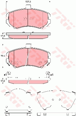 Тормозные колодки дисковые METELLI арт. GDB3431