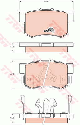 Тормозные колодки дисковые ZIMMERMANN арт. GDB3438