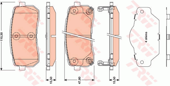 Тормозные колодки дисковые BREMBO арт. GDB3449