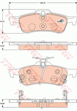 Гальмівні колодки, дискові QUICK BRAKE арт. GDB3458