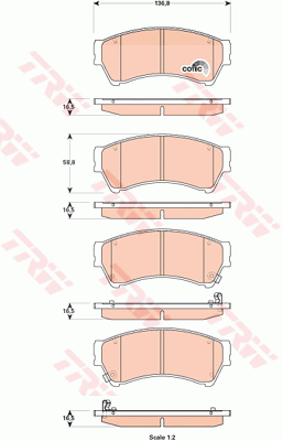 Тормозные колодки дисковые KAVO PARTS арт. GDB3501