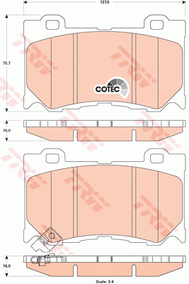 Тормозные колодки передние дисковые KAVO PARTS арт. GDB3505