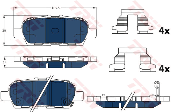 Тормозные колодки дисковые METELLI арт. GDB3508BTE
