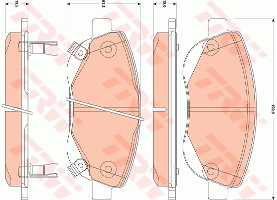 Тормозные колодки дисковые FERODO арт. GDB3511