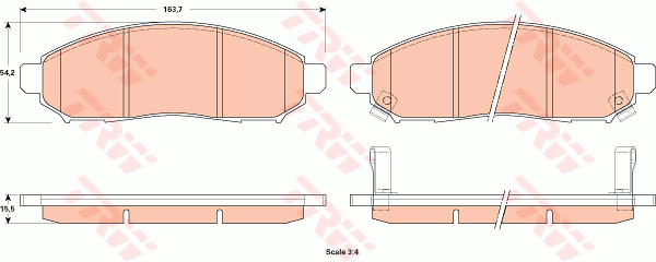Тормозные колодки дисковые TEXTAR арт. GDB3520