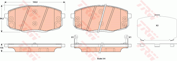 Тормозные колодки дисковые A.B.S. арт. GDB3523