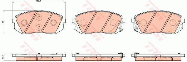 Тормозные колодки дисковые  арт. GDB3530