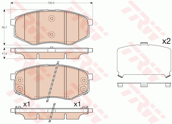 Тормозные колодки дисковые ICER арт. GDB3553