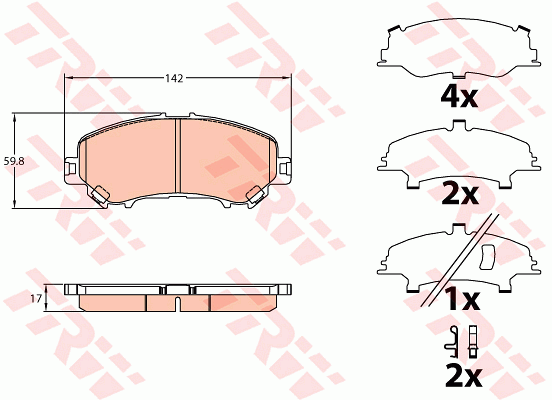 Гальмівні колодки, дискові QUICK BRAKE арт. GDB3648