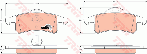 Тормозные колодки дисковые WOKING арт. GDB4127