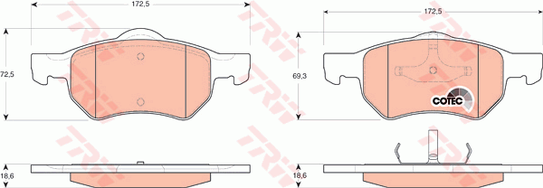 Тормозные колодки дисковые BOSCH арт. GDB4128