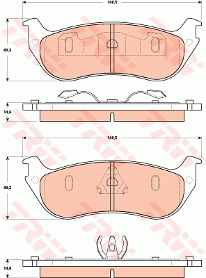 Гальмівні колодки, дискові BREMBO арт. GDB4132