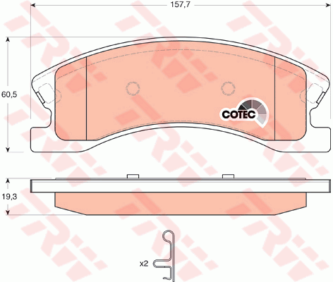 Тормозные колодки дисковые WOKING арт. GDB4133