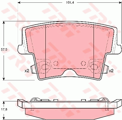 Тормозные колодки задние дисковые ROADHOUSE арт. GDB4135