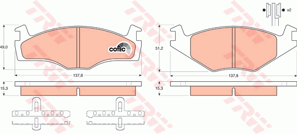 Тормозные колодки дисковые QUICK BRAKE арт. GDB459