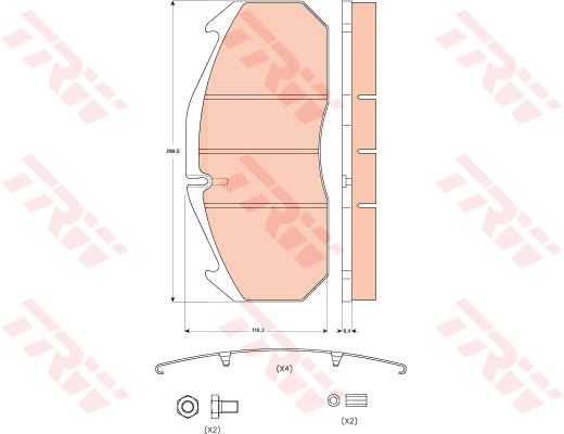 Тормозные колодки дисковые TRW GDB5065