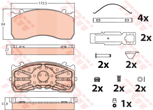 Тормозные колодки дисковые REMSA арт. GDB5073