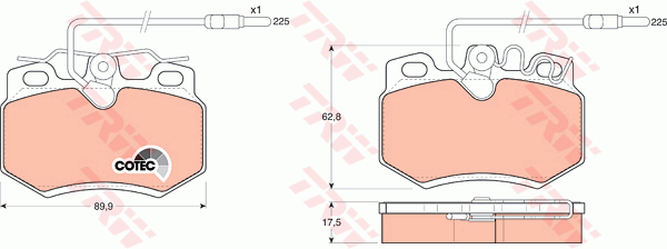 Тормозные колодки дисковые ROADHOUSE арт. GDB808