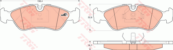 Тормозные колодки передние дисковые METELLI арт. GDB951