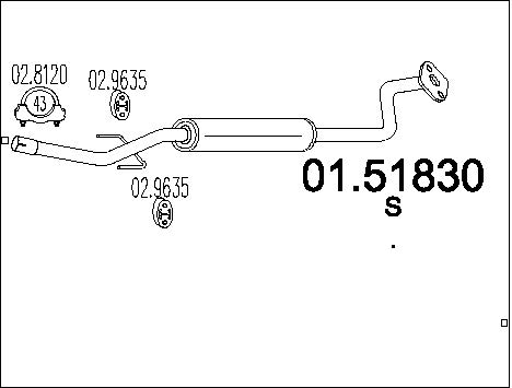 Резонатор BOSAL арт. 01.51830