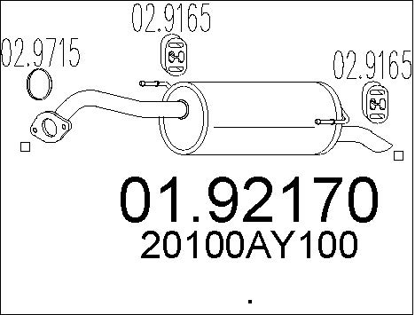Глушник BOSAL арт. 01.92170