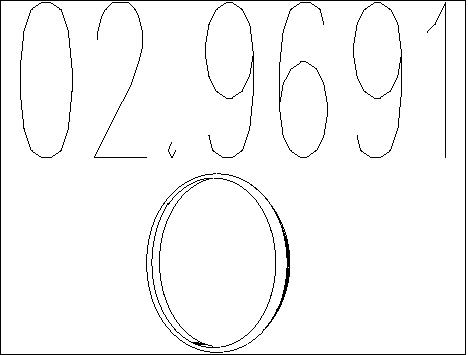Уплотнительное кольцо, труба выхлопного газа MTS 02.9691