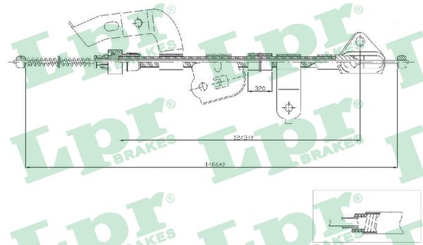 Трос ручного гальма BOSCH арт. C0132B