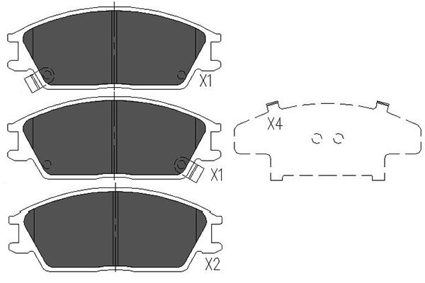 Тормозные колодки дисковые FERODO арт. KBP-3028