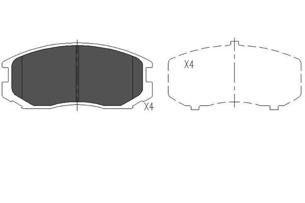 Тормозные колодки дисковые BREMBO арт. KBP-5505