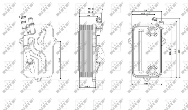 Радиатор масляный THERMOTEC арт. 31268