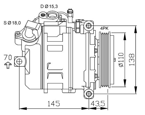 Компрессор кондиционера DENSO арт. 32520