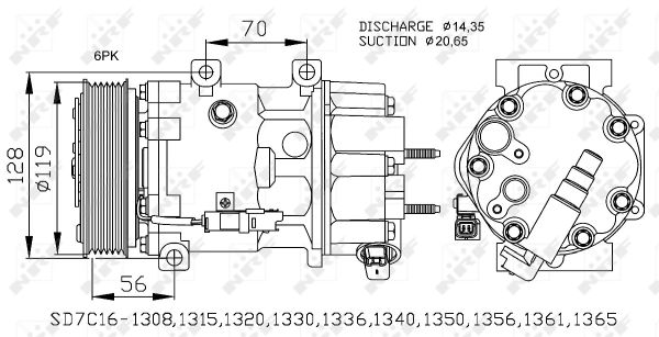 Компрессор кондиционера NRF 32772