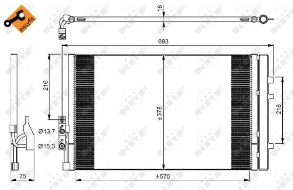 Радиатор кондиционера NISSENS арт. 350036